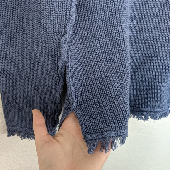 Philosophy Light Blue Sweater with Fringe - Picture 7 of 10